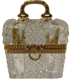 A MAGNIFICENT ORMOLU MOUNTED BACCARAT CRYSTAL BOX