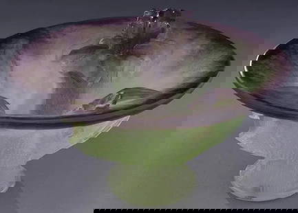 DAUM PATE DE VERRE BOWL: Signed Daum France, measures 8.5 inches d. Good condition. Estimate $1200-1500