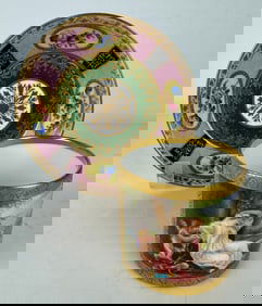 19TH C. ROYAL VIENNA CUP AND SAUCER