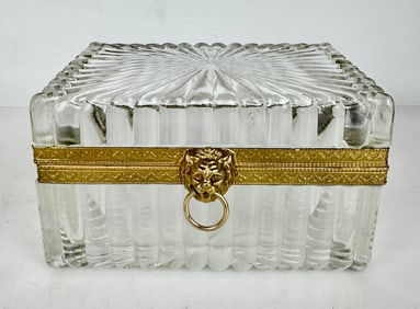 ORMOLU MOUNTED BACCARAT STYLE CRYSTAL BOX