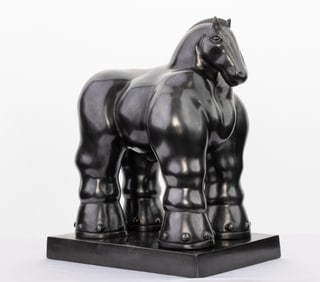 BOTERO BRONZE SCULPTURE OF THE TROJAN HORSE