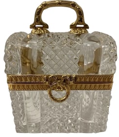 A MAGNIFICENT ORMOLU MOUNTED BACCARAT CRYSTAL BOX