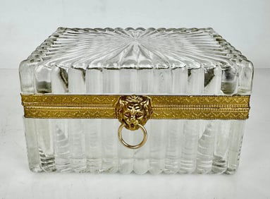 ORMOLU MOUNTED BACCARAT STYLE CRYSTAL BOX