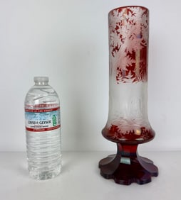 19TH C. BOHEMIAN GLASS VASE