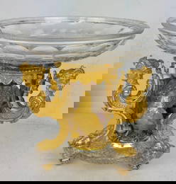 A GOOD ORMOLU MOUNTED BACCARAT CRYSTAL CENTERPIECE