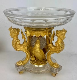 A GOOD ORMOLU MOUNTED BACCARAT CRYSTAL CENTERPIECE