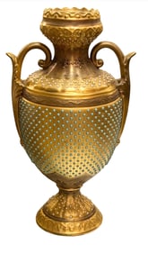 ANTIQUE JEWELLED COALPORT VASE