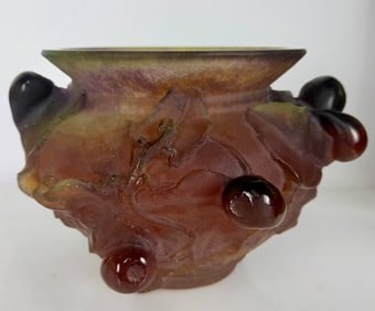 A LARGE DAUM PATE DE VERRE BOWL
