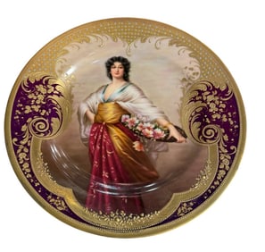 A FINE JEWELLED ROYAL VIENNA PLATE