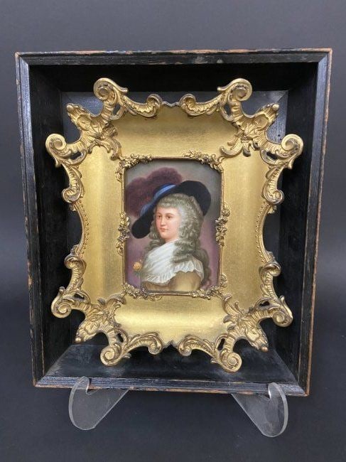 19TH C. GERMAN PORCELAIN PLAQUE: Porcelain measures 6 x 4 inches. In good antique condition. Estimate $600-800