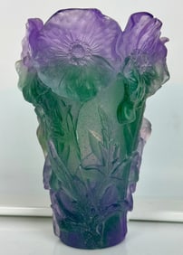 DAUM PATE DE VERRE GLASS VASE