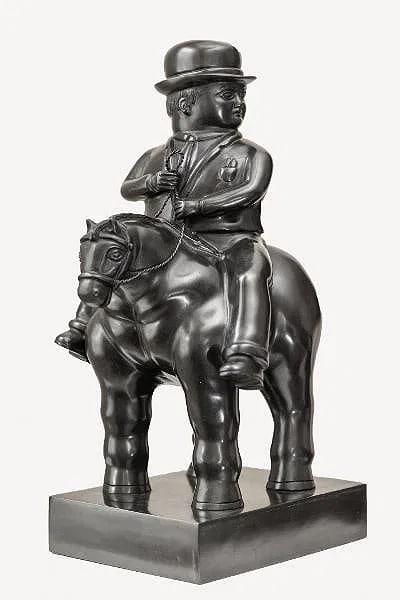 MAN ON THE HORSE FERNANDO BOTERO BRONZE SCULPTURE (1 of 4)