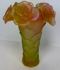 A LARGE DAUM PATE DE VERRE VASE