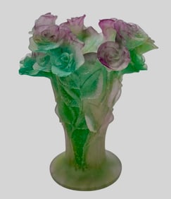 A LARGE DAUM PATE DE VERRE VASE