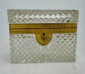 ORMOLU MOUNTED BACCARAT CRYSTAL BOX