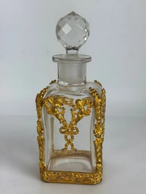ORMOLU MOUNTED BACCARAT CRYSTAL PERFUME BOTTLE