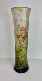 A VERY LARGE DAUM NANCY GLASS VASE