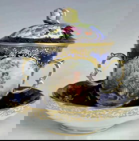 19TH C. MEISSEN CUP AND SAUCER