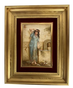 BERLIN KPM PORCELAIN PLAQUE PAINTED AFTER COOMANS