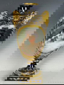 ROYAL VIENNA PORCELAIN VASE SIGNED WAGNER