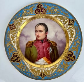 ROYAL VIENNA STYLE PORTRAIT PLATE OF NAPOLEON