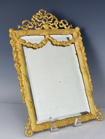 A LARGE DORE BRONZE MIRROR