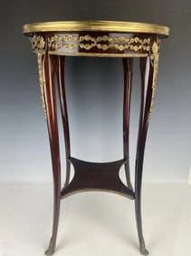 ORMOLU MOUNTED MARBLE TOP OCCASIONAL TABLE