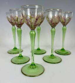 SET OF 6 AUSTRIAN ENAMELLED GLASSES