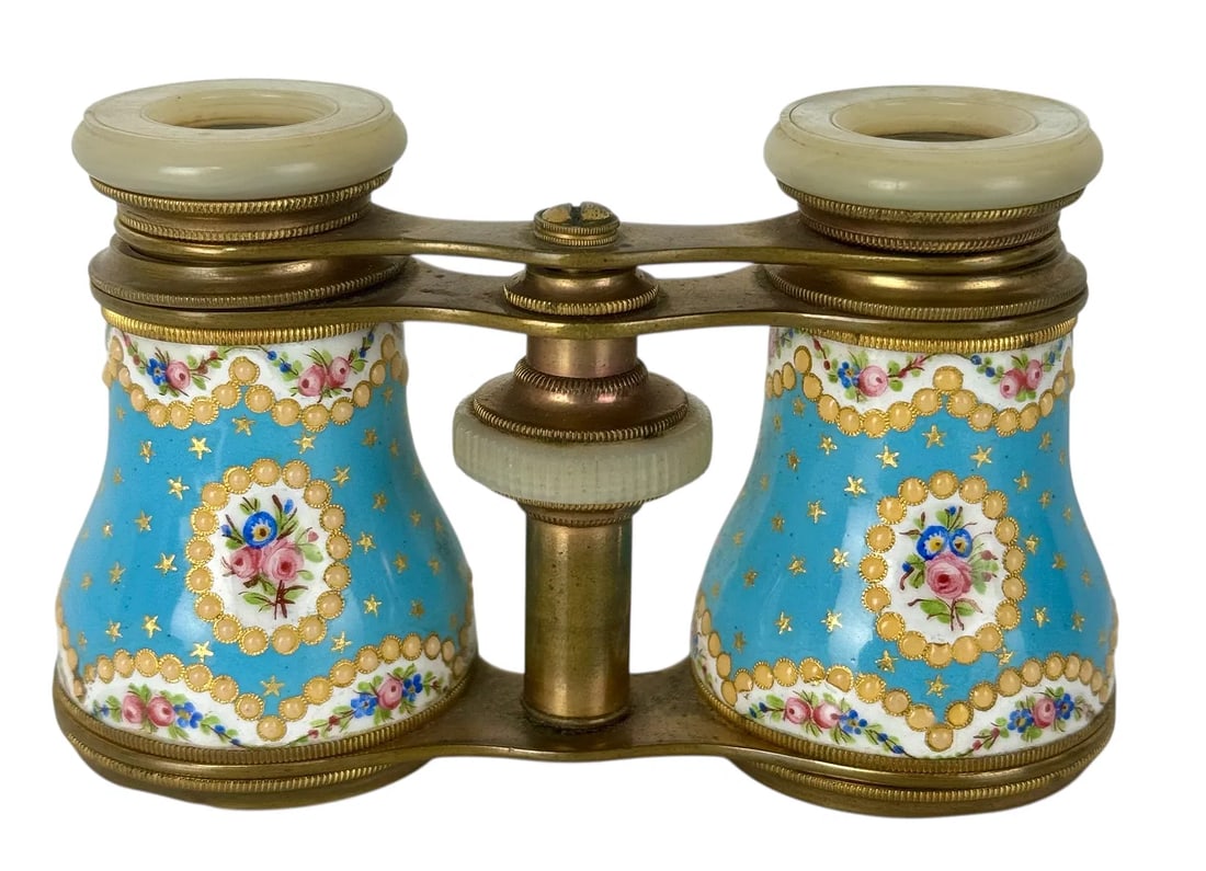 19TH C. FRENCH ENAMEL OPERA GLASSES: In excellent condition. Estimate $500-600