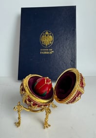 IMPERIAL FABERGE ENAMEL ROSE BUD EGG