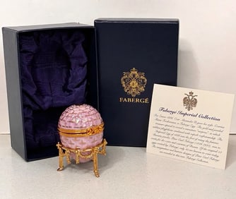 IMPERIAL FABERGE LIMOGE EGG CLOCK