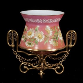 A VERY FINE ORMOLU MOUNTED BACCARAT GLASS BOWL
