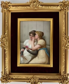 A KPM STYLE PORCELAIN PLAQUE