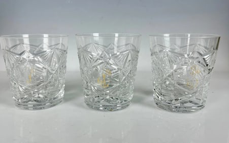 SET OF 3 BACCARAT WHISKY TUMBLERS