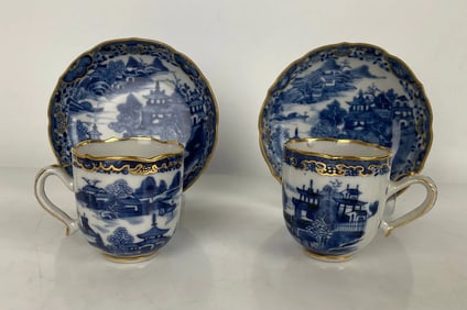 PAIR OF CHINESE EXPORT CUP AND SAUCER