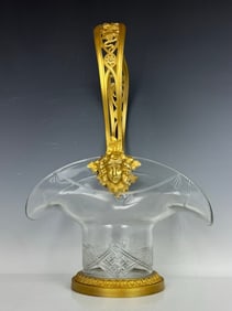 ORMOLU MOUNTED BACCARAT CRYSTAL BASKET