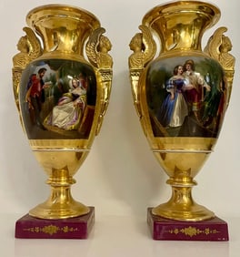 A FINE PAIR OF PARIS PORCELAIN VASES