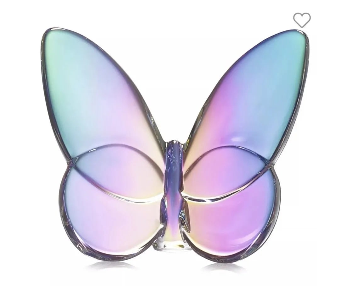 BACCARAT CRYSTAL PAPILLON LUCKY BUTTERFLY IRIDESCENT CLEAR (1 of 3)