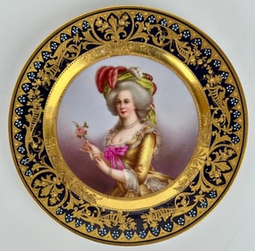 ROYAL VIENNA STYLE PORTRAIT PLATE