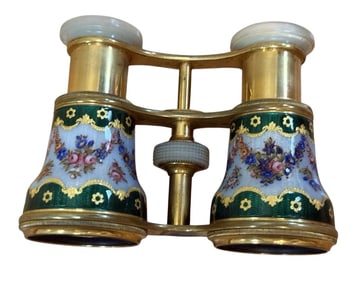 19TH C. FRENCH ENAMEL OPERA GLASSES