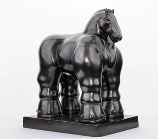 BOTERO BRONZE SCULPTURE OF THE TROJAN HORSE