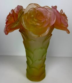 A LARGE DAUM PATE DE VERRE VASE