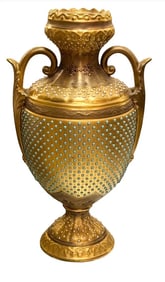 ANTIQUE JEWELLED COALPORT VASE