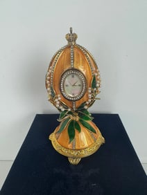IMPERIAL FABERGE ENAMEL EGG CLOCK