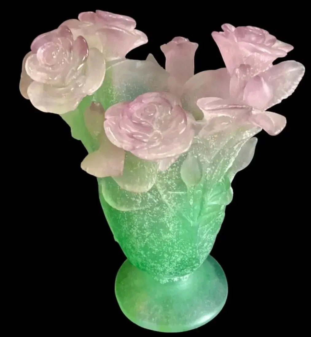 DAUM PATE DE VERRE VASE (1 of 3)