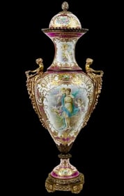 ART NOUVEAU ORMOLU MOUNTED SEVRES VASE COLLOT