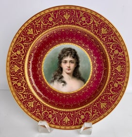 19TH C. ROYAL VIENNA STYLE PORTRAIT PLATE