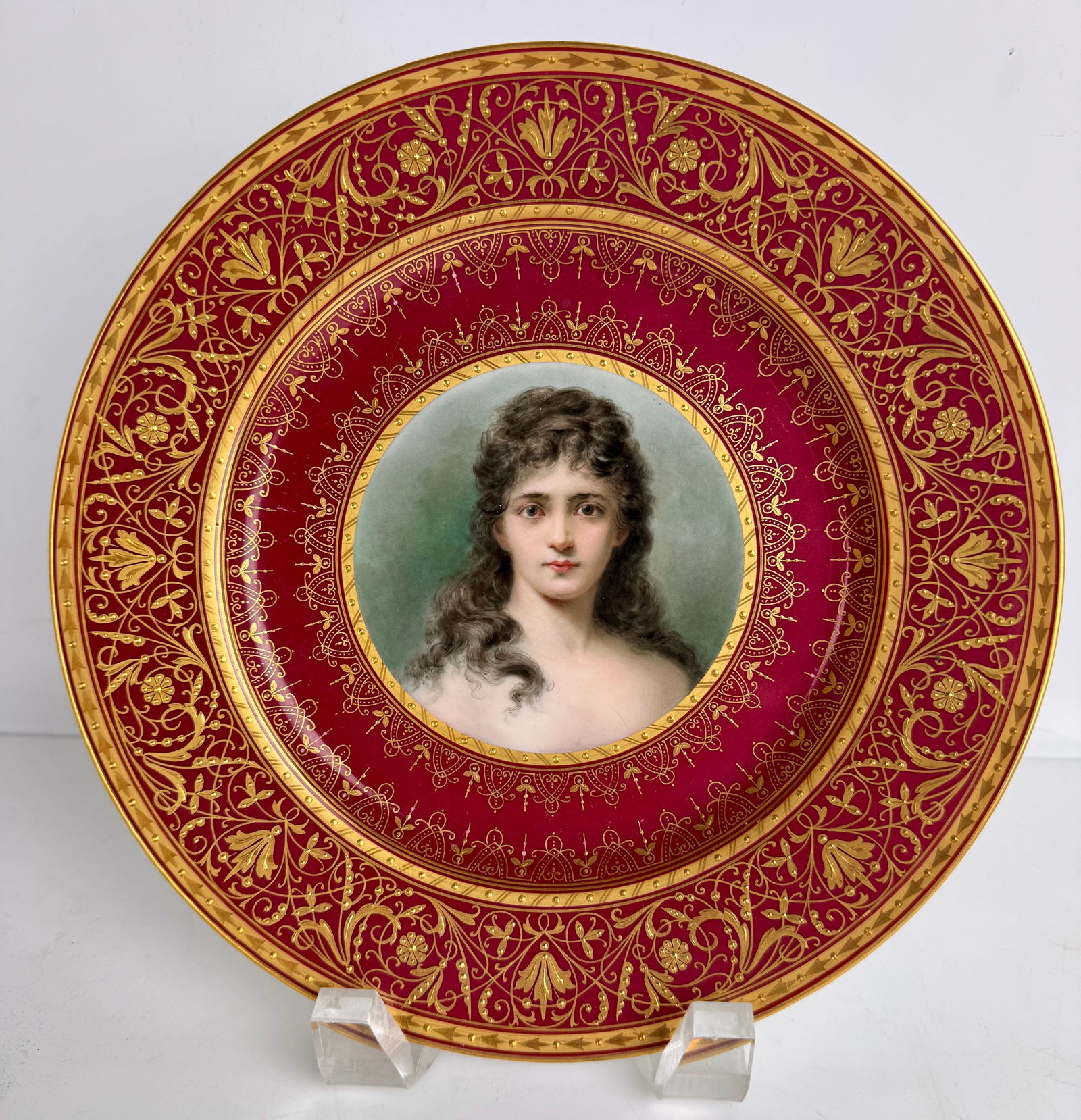 19TH C. ROYAL VIENNA STYLE PORTRAIT PLATE