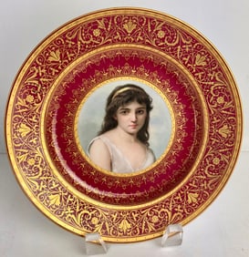 19TH C. ROYAL VIENNA STYLE PORTRAIT PLATE