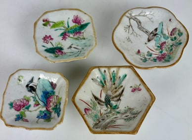 SET OF 4 CHINESE PORCELAIN DISHES